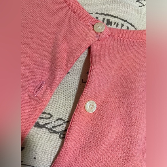 Lilly Pulitzer coral pink button up cardigan SZ Medium - Picture 7 of 7